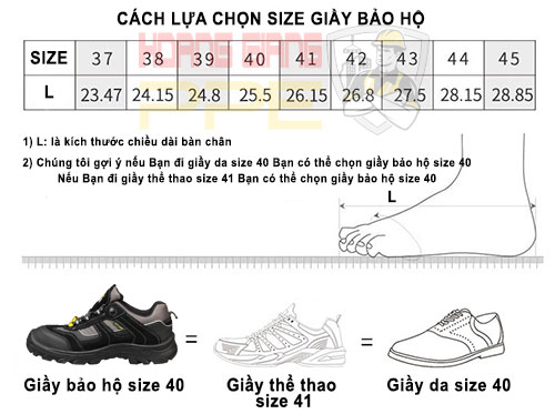 cách chọn size giầy jogger jumper