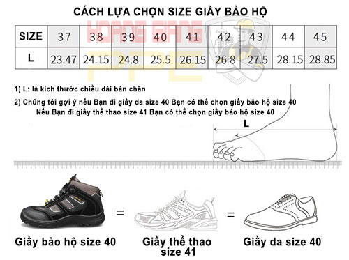 cách chọn size giầy jogger climber