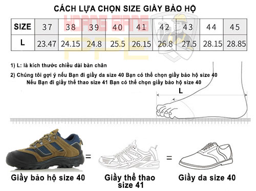 cách chọn size giầy jogger x2020p