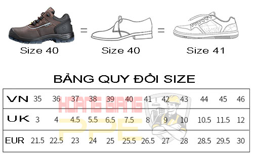 size giầy bảo hộ jogger pluto