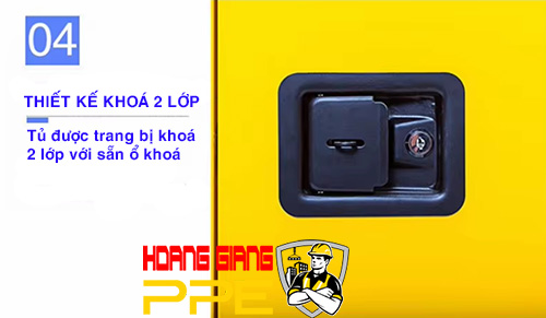 khoá 2 lớp tủ hoá chất