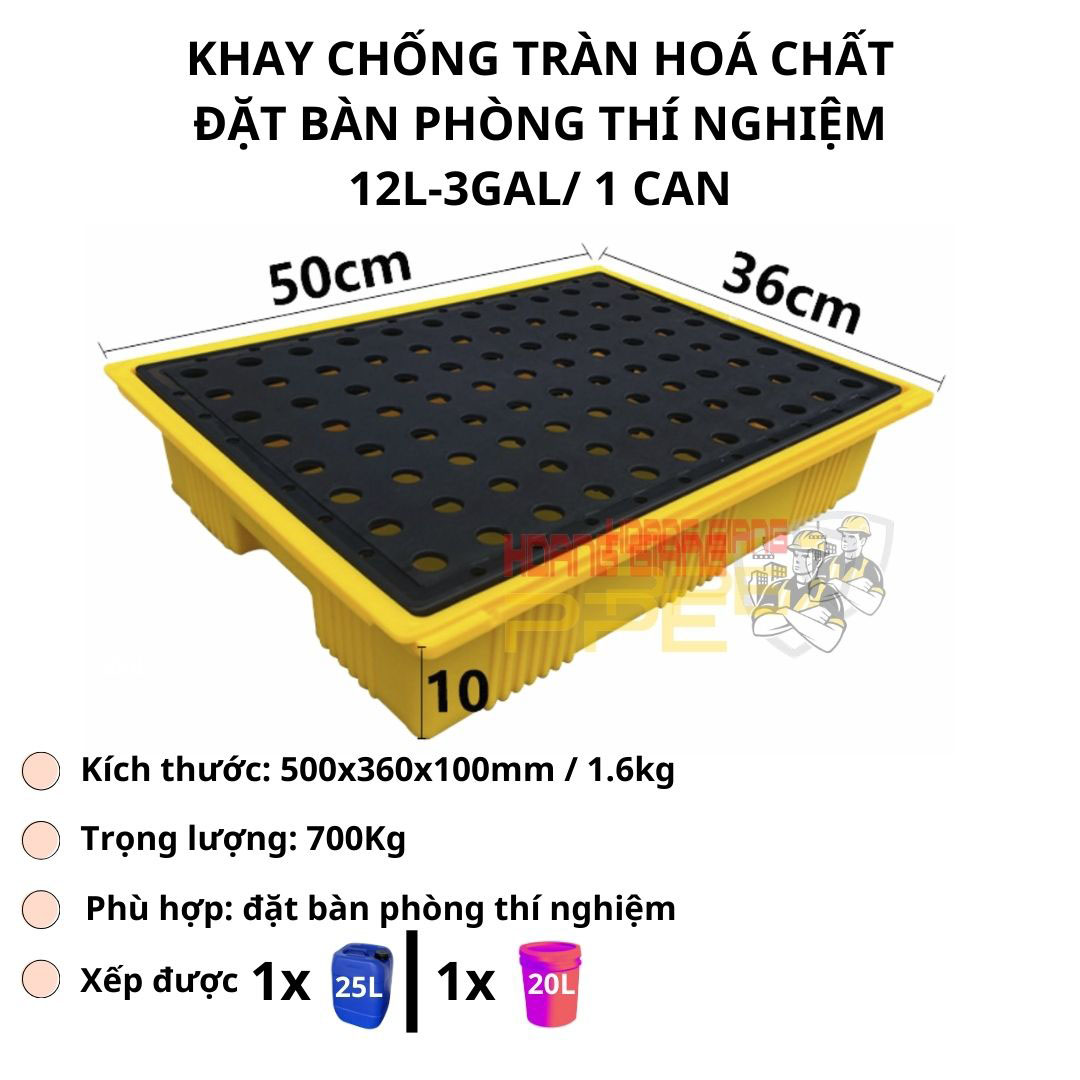 khay chống tràn hoá chất 12L