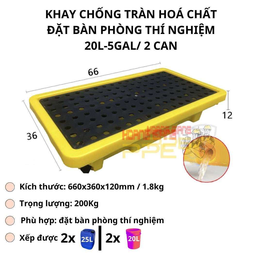 khay chống tràn hoá chất 20L