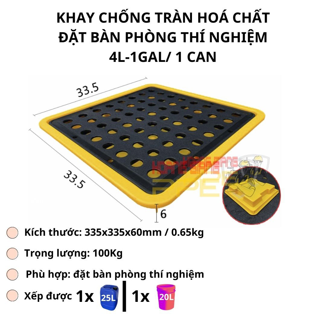 khay chống tràn hoá chất 4L