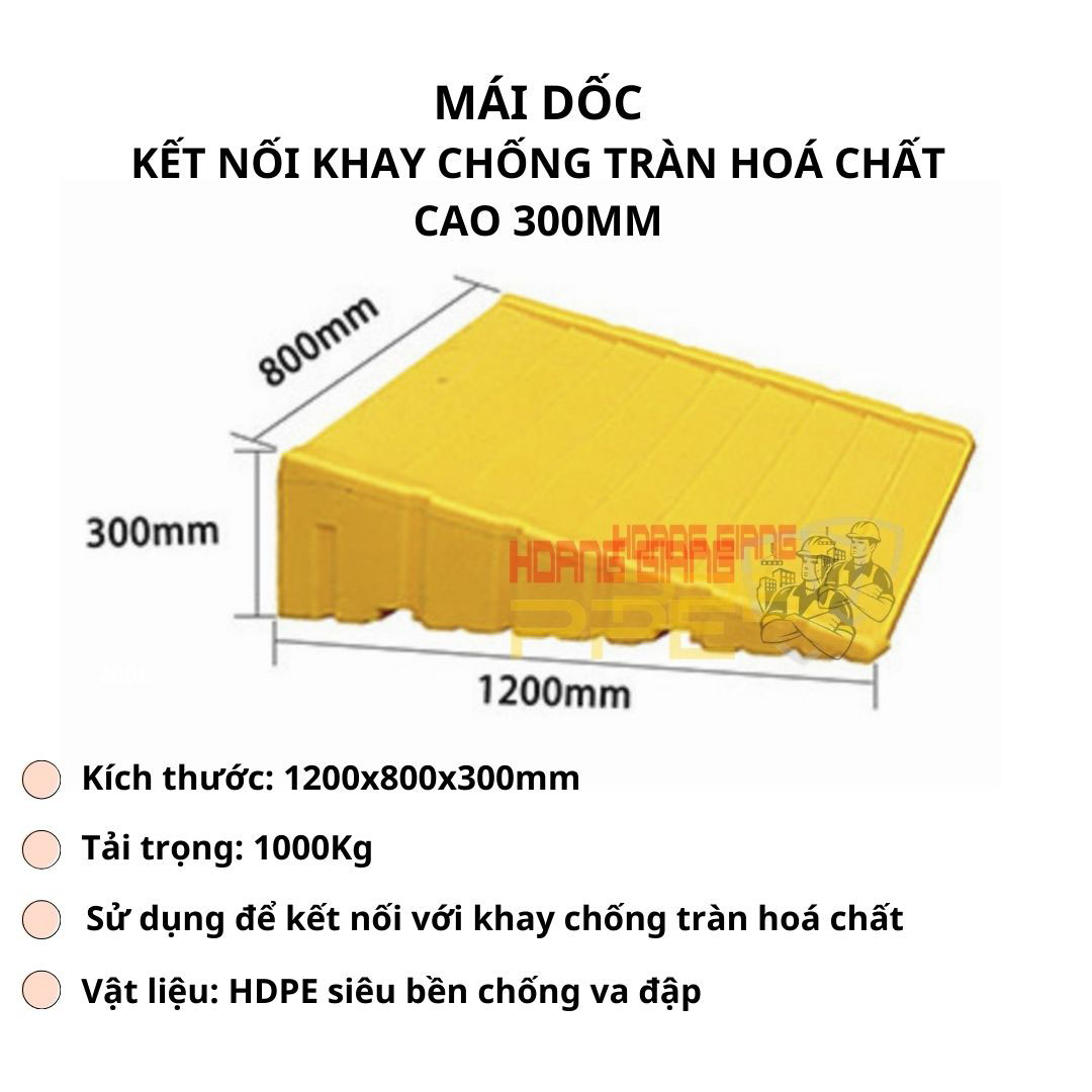 mái dốc 300mm